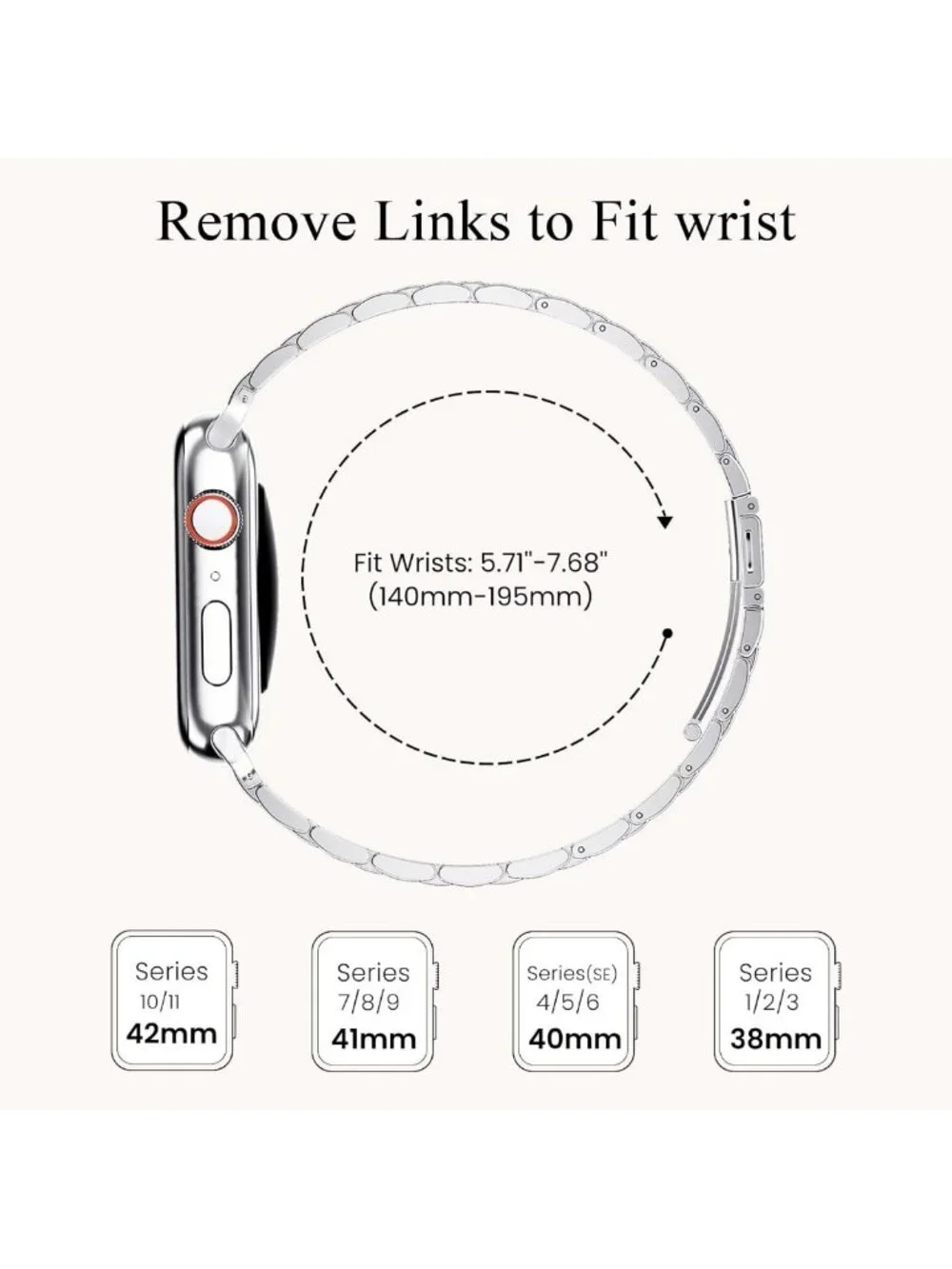 Stylish Thin Stainless Steel Replacement Band for Apple Watch 38mm 40mm 41mm